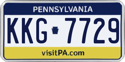 PA license plate KKG7729