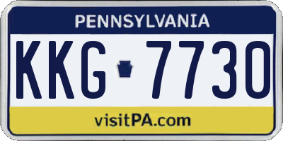 PA license plate KKG7730