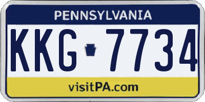PA license plate KKG7734