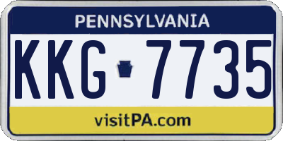 PA license plate KKG7735