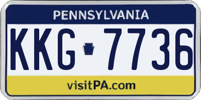 PA license plate KKG7736
