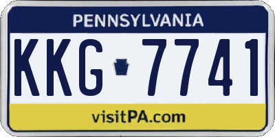 PA license plate KKG7741