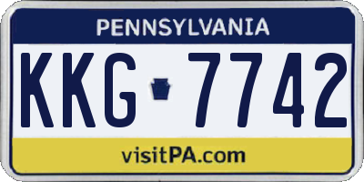 PA license plate KKG7742