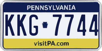 PA license plate KKG7744