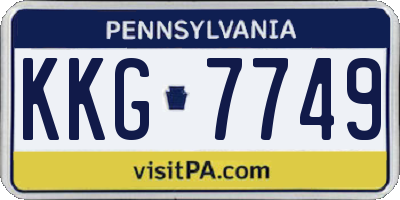 PA license plate KKG7749