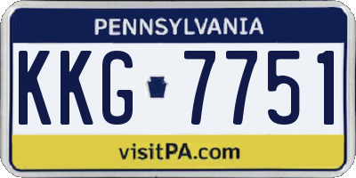 PA license plate KKG7751