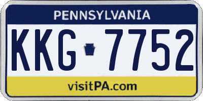 PA license plate KKG7752