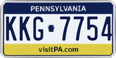 PA license plate KKG7754