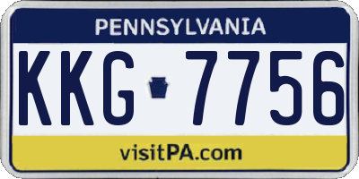 PA license plate KKG7756
