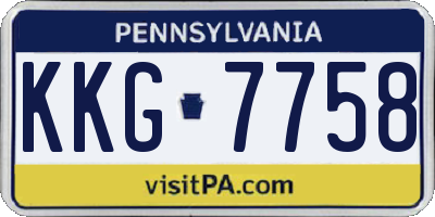 PA license plate KKG7758