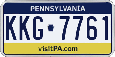 PA license plate KKG7761