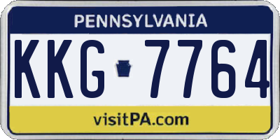 PA license plate KKG7764