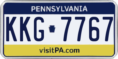 PA license plate KKG7767