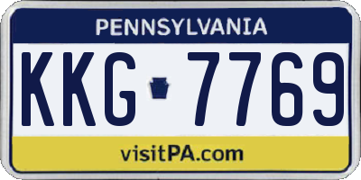 PA license plate KKG7769