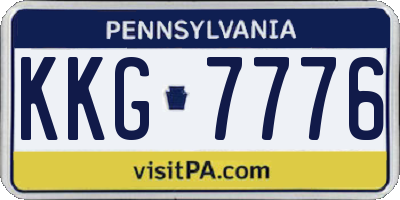 PA license plate KKG7776