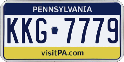 PA license plate KKG7779