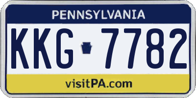 PA license plate KKG7782
