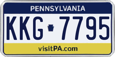 PA license plate KKG7795