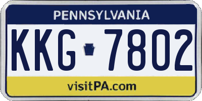 PA license plate KKG7802