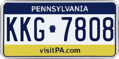 PA license plate KKG7808