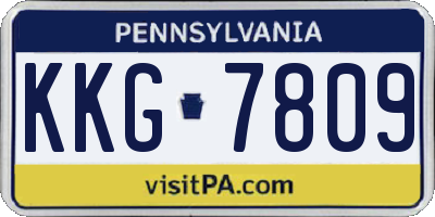 PA license plate KKG7809