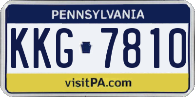 PA license plate KKG7810