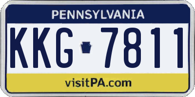 PA license plate KKG7811