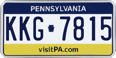 PA license plate KKG7815