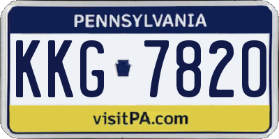 PA license plate KKG7820