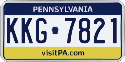 PA license plate KKG7821