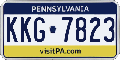 PA license plate KKG7823