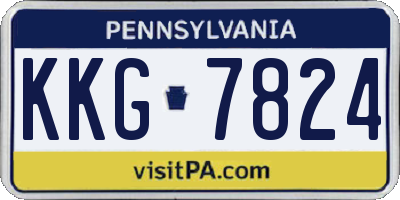 PA license plate KKG7824