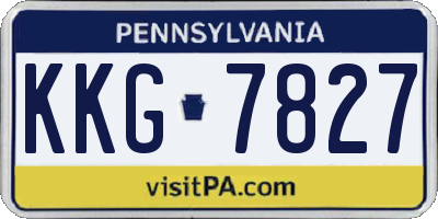PA license plate KKG7827
