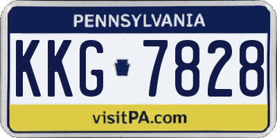 PA license plate KKG7828