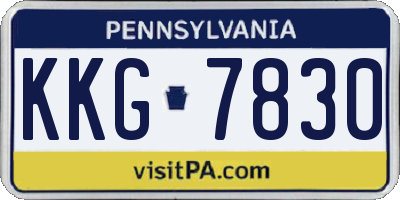PA license plate KKG7830