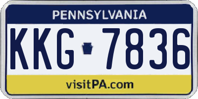 PA license plate KKG7836