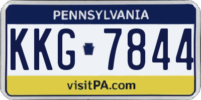 PA license plate KKG7844