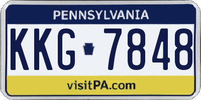 PA license plate KKG7848