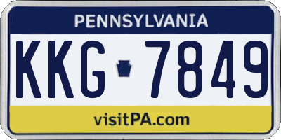 PA license plate KKG7849