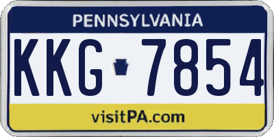 PA license plate KKG7854