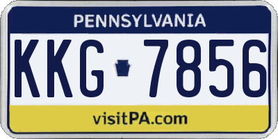 PA license plate KKG7856