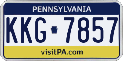 PA license plate KKG7857