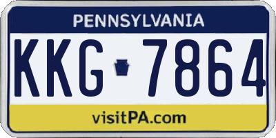 PA license plate KKG7864