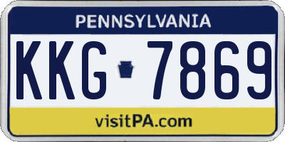PA license plate KKG7869