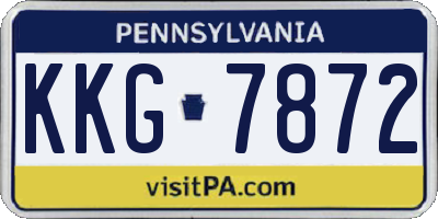 PA license plate KKG7872