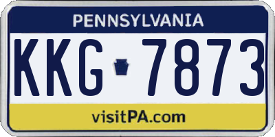 PA license plate KKG7873