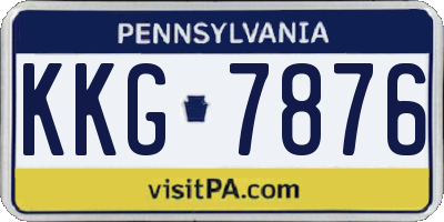 PA license plate KKG7876