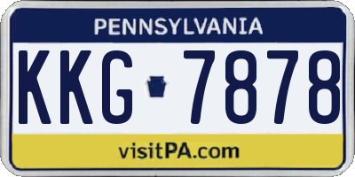 PA license plate KKG7878