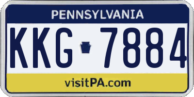 PA license plate KKG7884