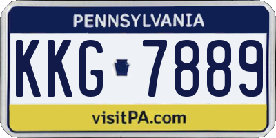 PA license plate KKG7889